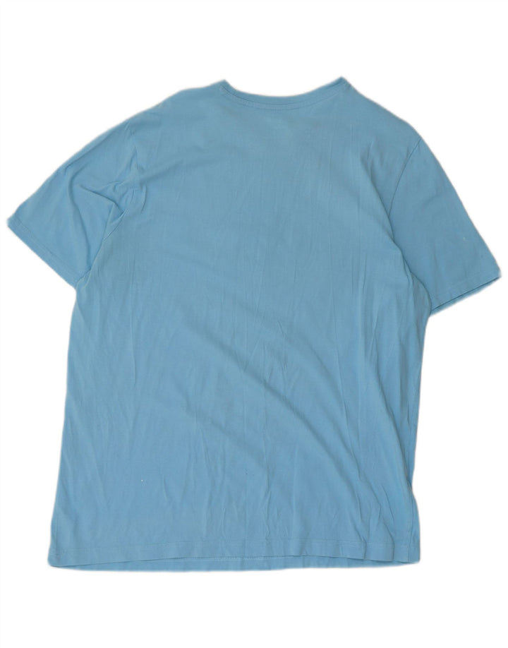 Camiseta masculina gráfica Penguin Top grande algodão azul