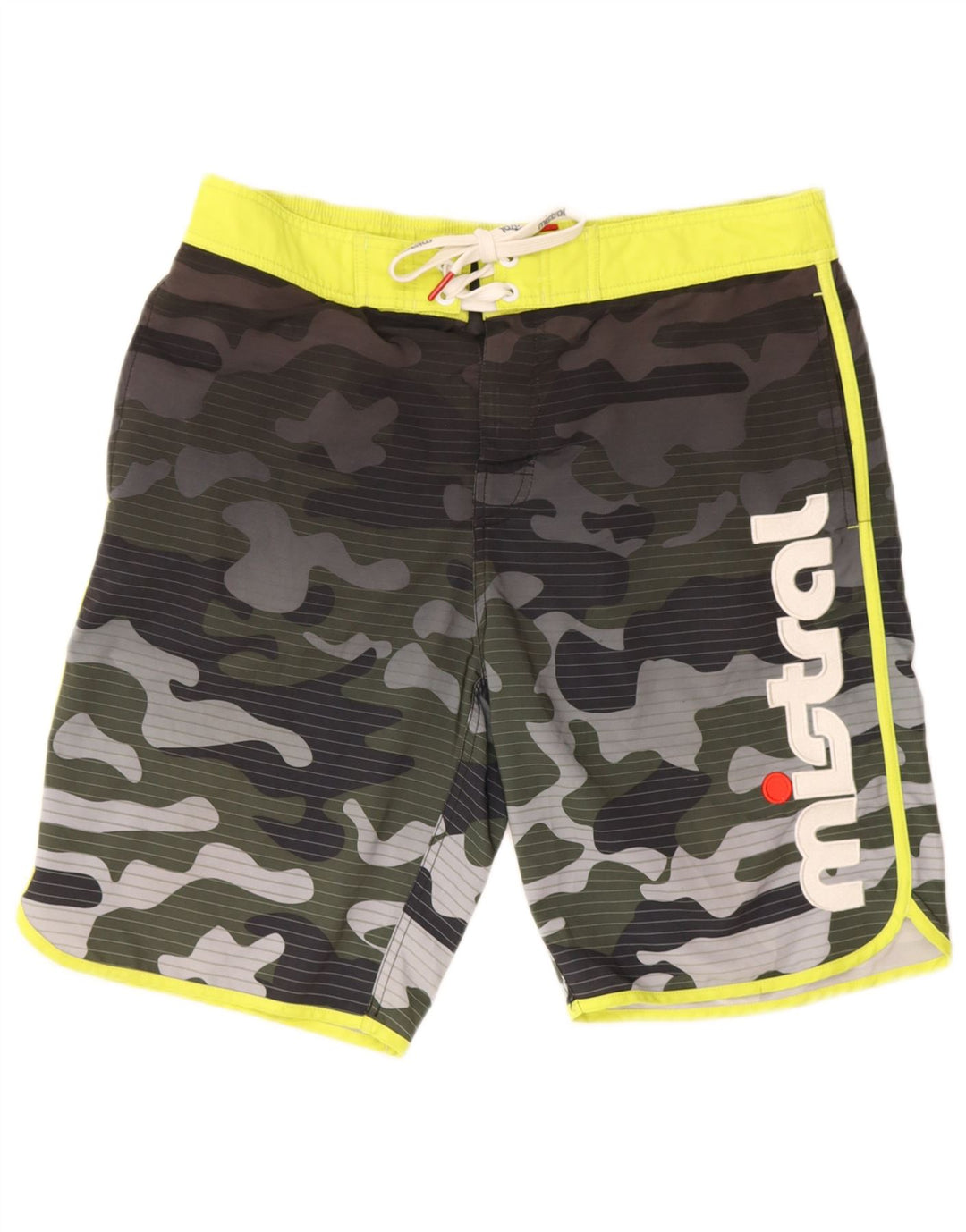 Mistral Mens Graphic Swimming Shorts Grande Poliéster Verde Camuflado