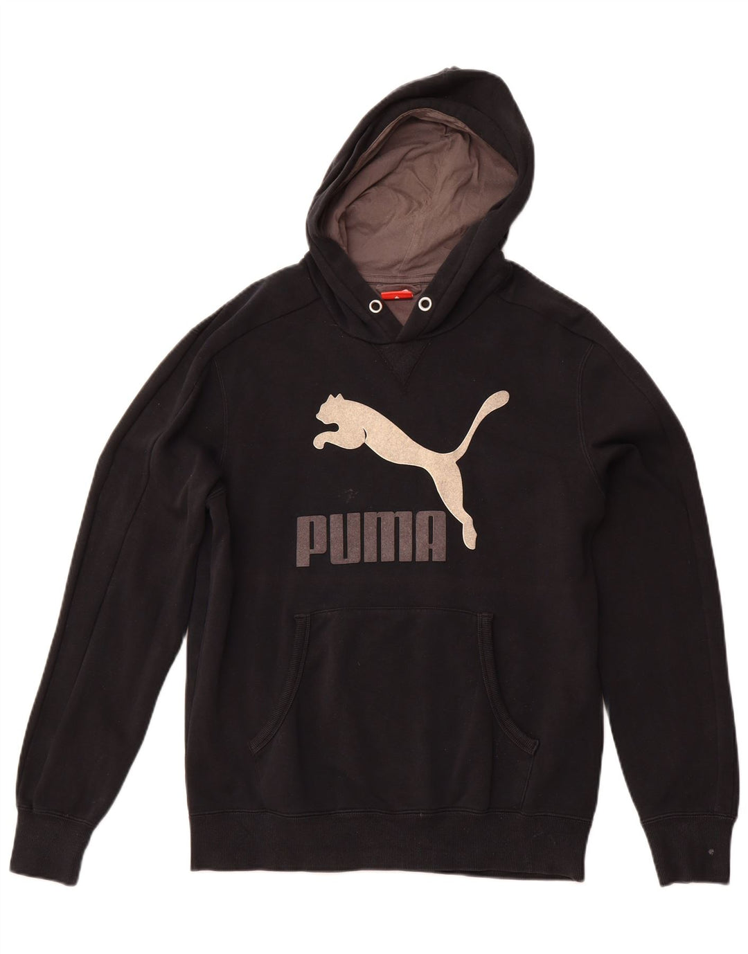 PUMA masculino gráfico moletom com capuz médio preto algodão esportivo