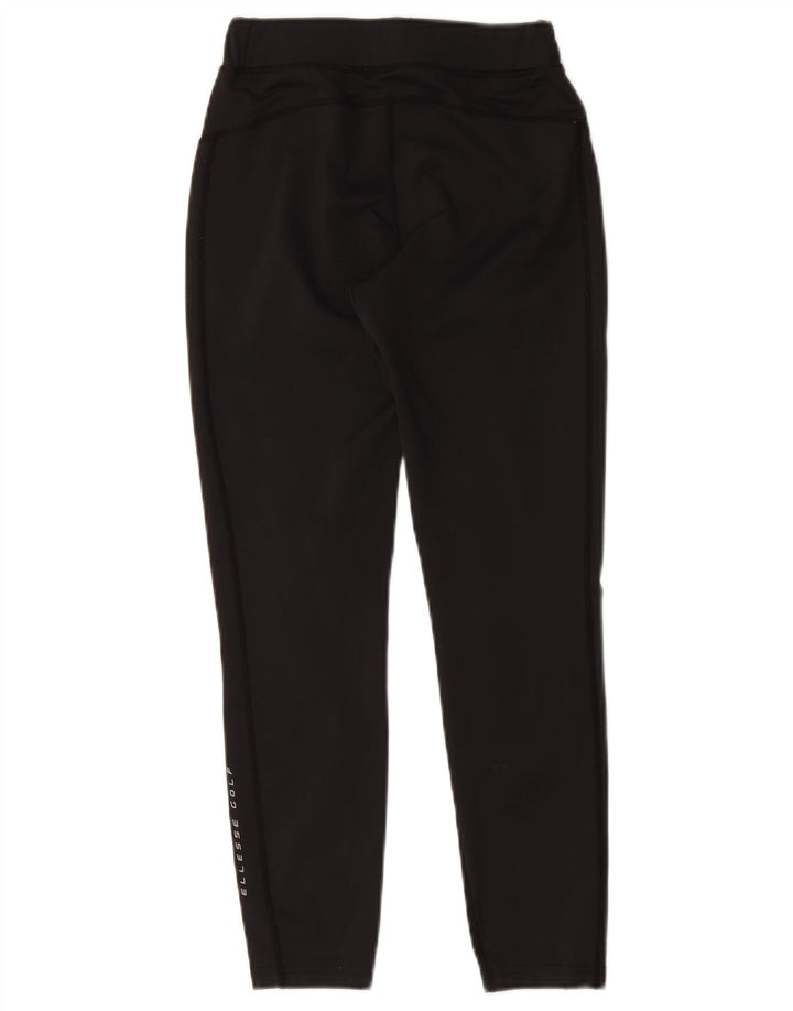 Leggings femininas Ellesse com corte gráfico UK 8 poliéster preto pequeno