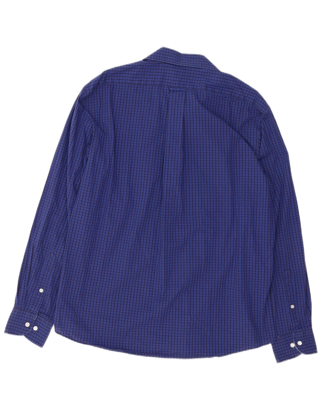 Camisa masculina IZOD Slim Fit tamanho 16 1/2 grande algodão xadrez azul