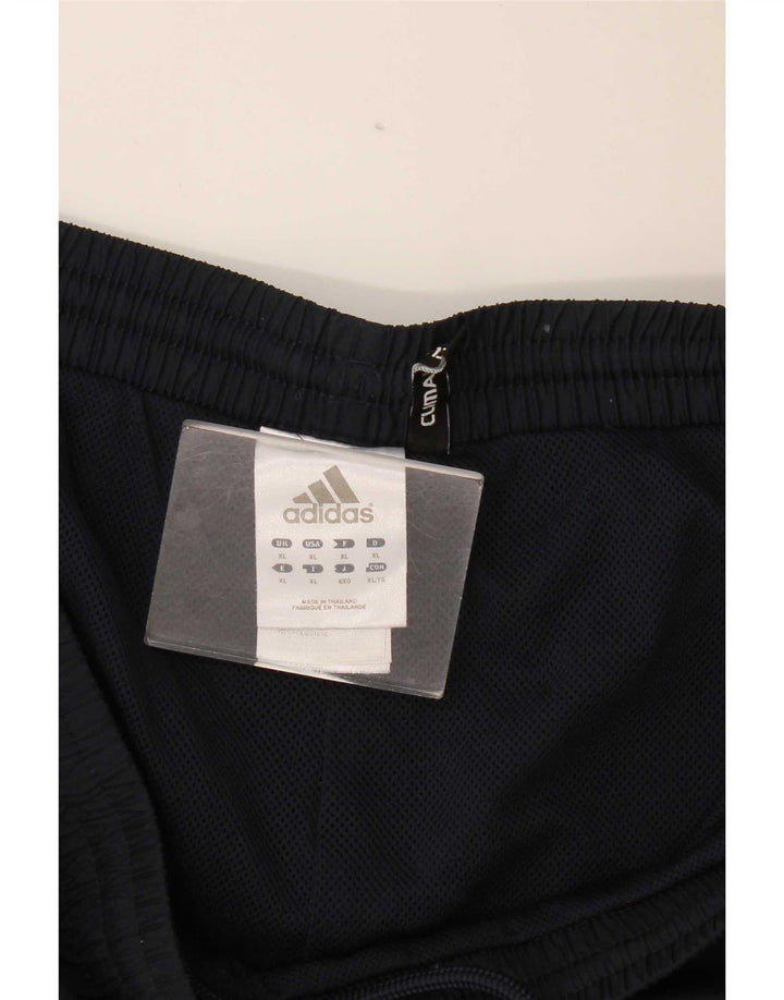 Shorts esportivos masculinos Adidas XL azul marinho colorblock poliéster