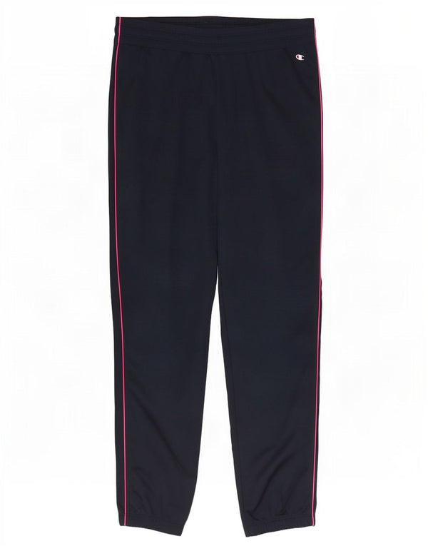 Calça de treino feminina Champion Joggers UK 14 poliéster azul marinho médio