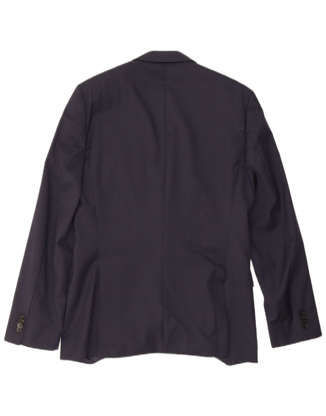 Jaqueta blazer masculina de 2 botões Hugo Boss US 40 grande lã virgem azul marinho