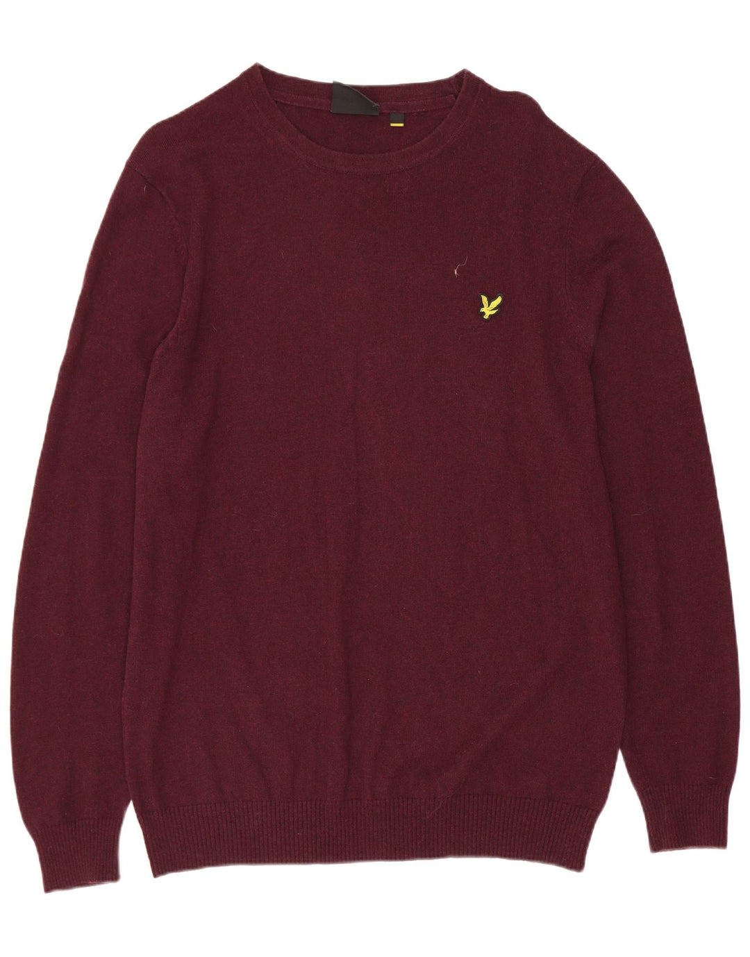 Suéter masculino LYLE & SCOTT com gola redonda, grande algodão marrom
