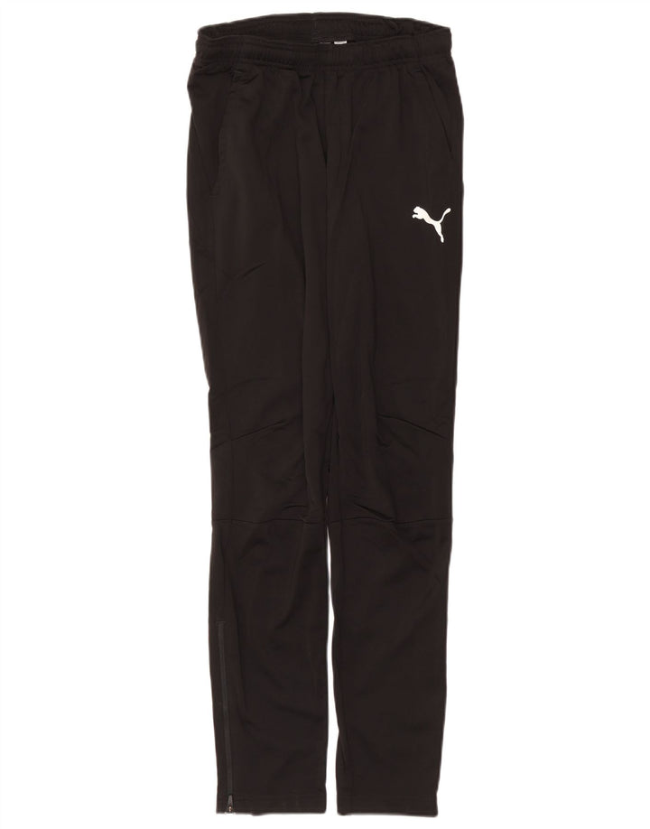 Calça de treino masculina Puma pequena preta poliéster