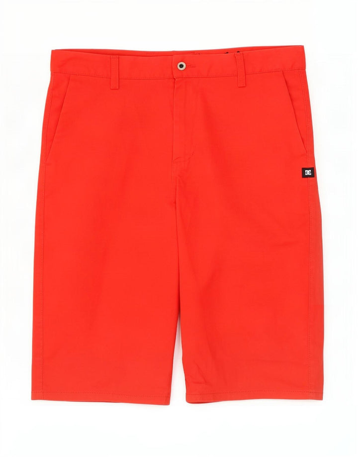 Bermuda masculina DC W28 pequena algodão vermelho