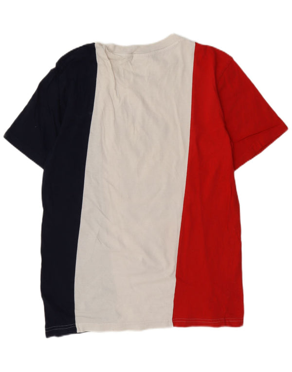 Fila Mens Graphic T-Shirt Top XS Multicolorido Colourblock Algodão