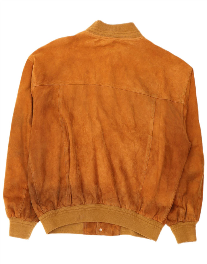 Jaqueta masculina vintage de camurça IT 54 2XL couro marrom