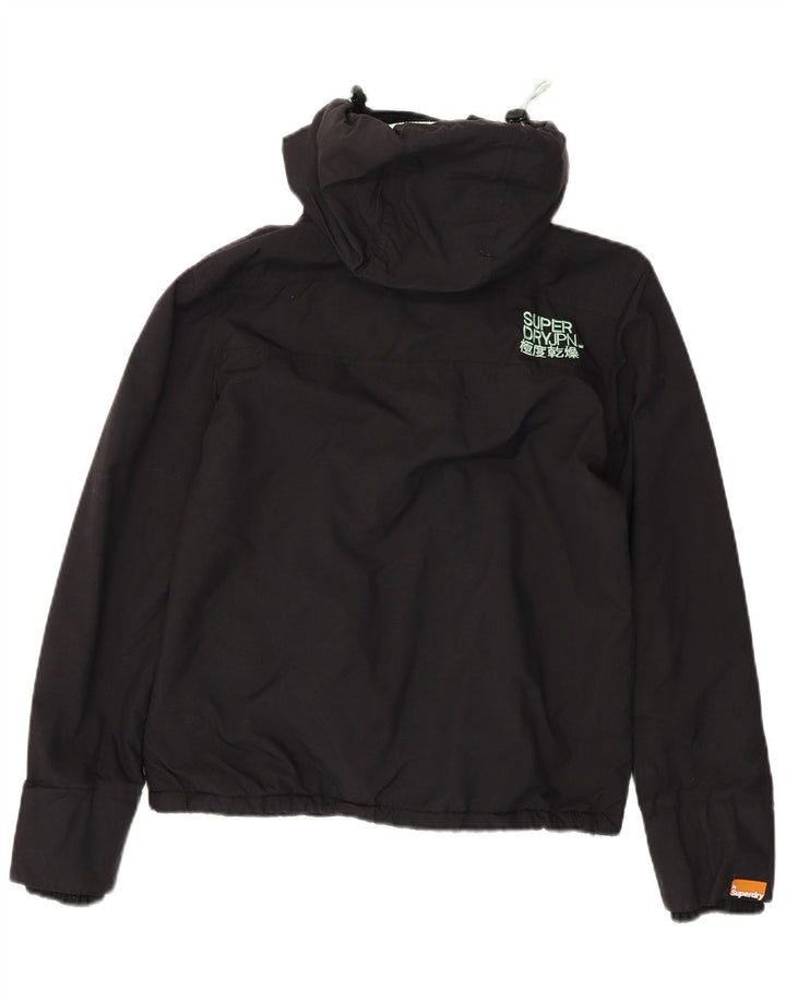 Jaqueta corta-vento feminina SUPERDRY The Windcheater UK 14 médio preto