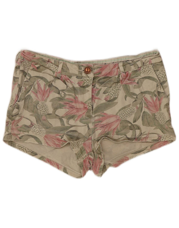 Scotch & Soda Hot Pants Meninas 15-16 Anos W28 Algodão Floral Bege