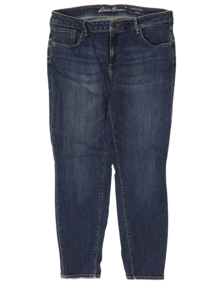 EDDIE BAUER Womens Slightly Curvy Skinny Jeans US 16 2XL W35 L27 Navy Blue Vintage Eddie Bauer and Second-Hand Eddie Bauer from Messina Hembry 