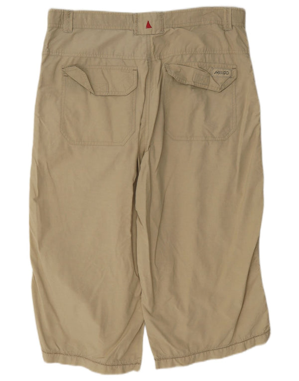 Bermuda cargo masculina Musto grande W34 algodão cáqui