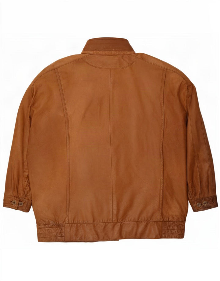 Jaqueta de couro grande Lepegro feminina EU 44 XL marrom