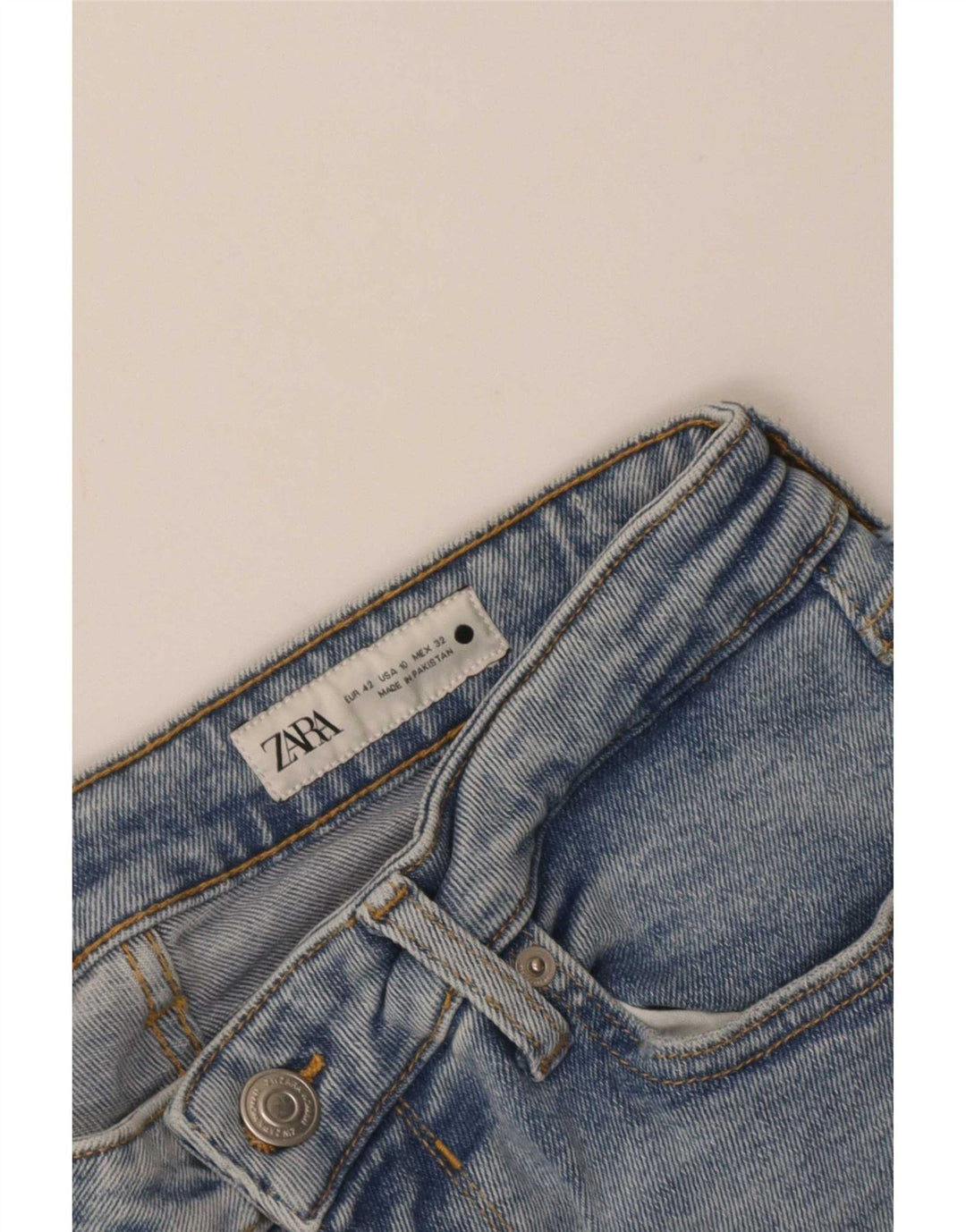 Calça jeans feminina Zara EU 42 grande W32 L24 azul