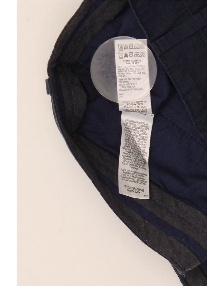 Shorts Chino Masculino Marks & Spencer W38 XL Azul Marinho Algodão