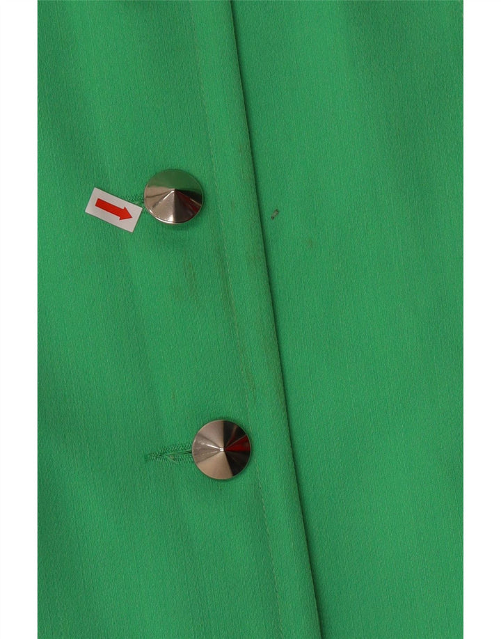 Jaqueta blazer feminina de 5 botões Michael H. Reino Unido 14 verde médio clássico