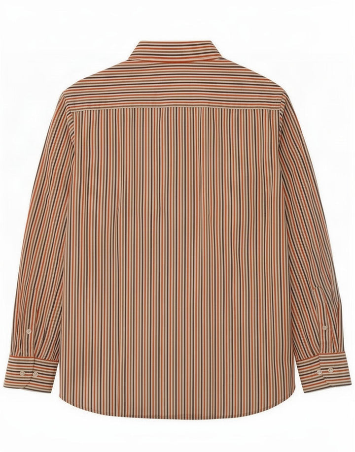 Camisa masculina Massimo Dutti 2XL algodão listrado multicolorido