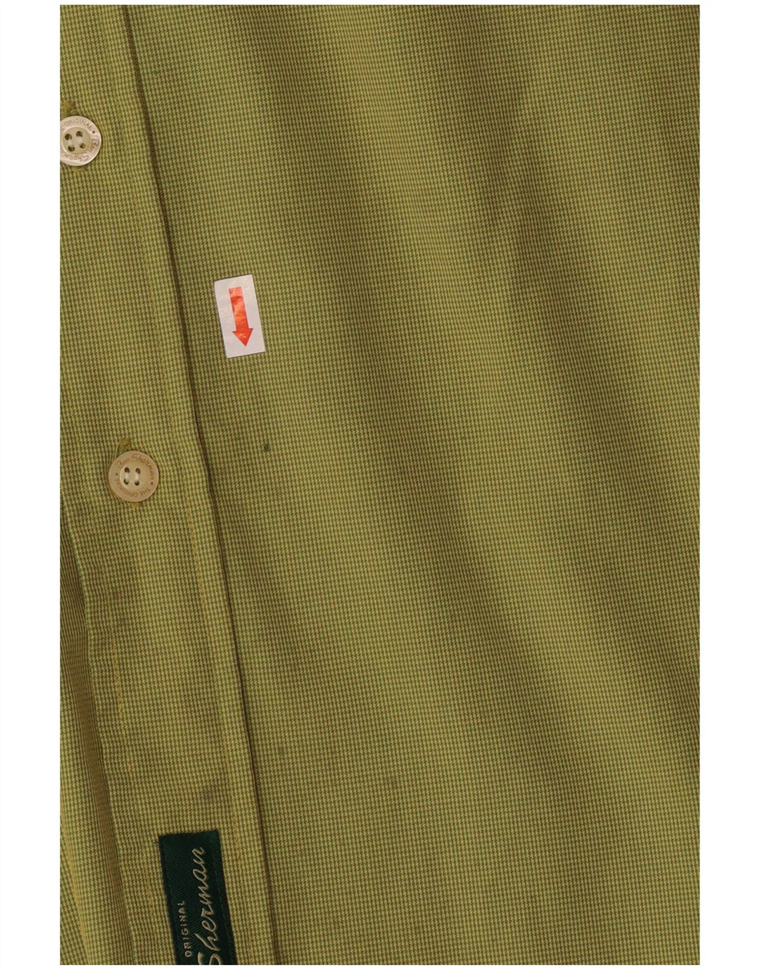 Camisa masculina BEN SHERMAN XL verde Houndstooth