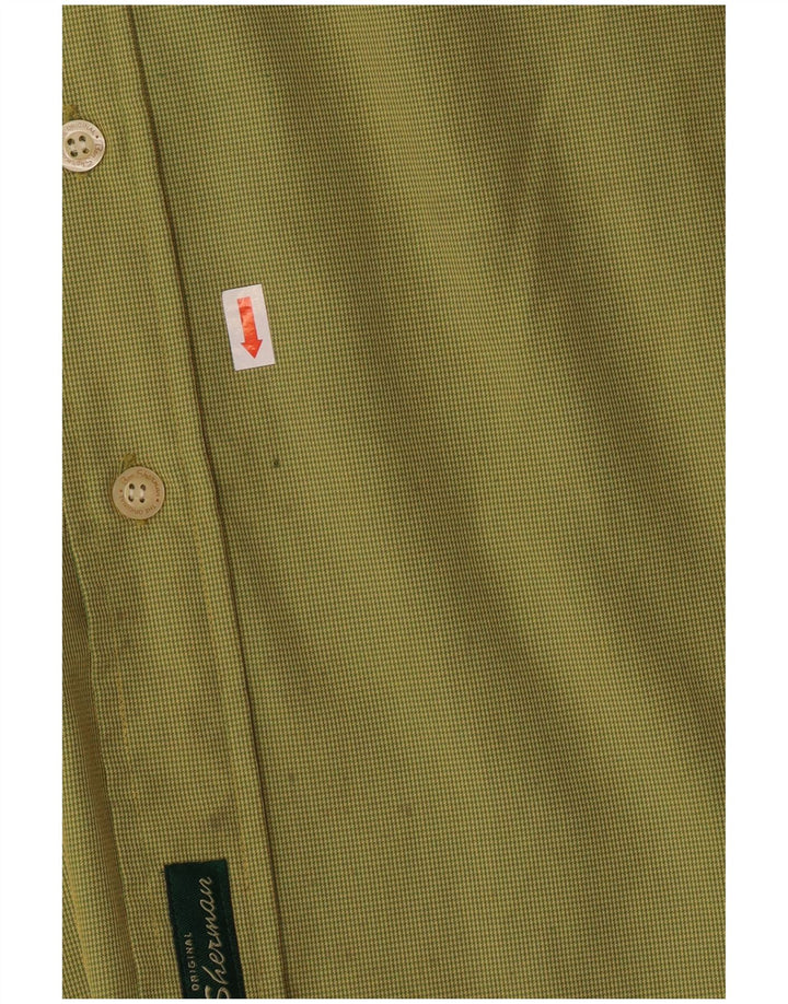 Camisa masculina BEN SHERMAN XL verde Houndstooth