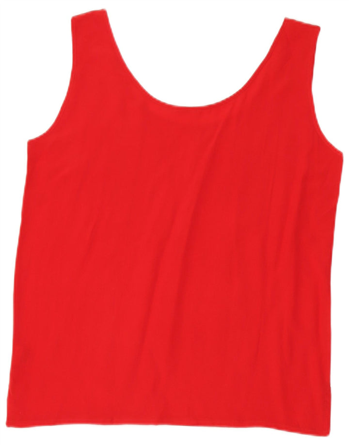Colete feminino VINTAGE UK 10 pequeno seda vermelha
