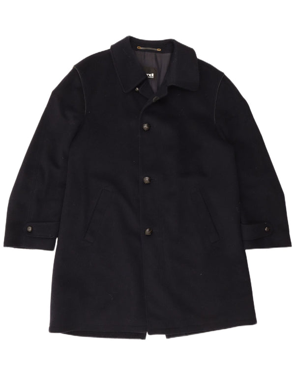 Lord Mens Overcoat IT 50 Grande Lã Azul Marinho