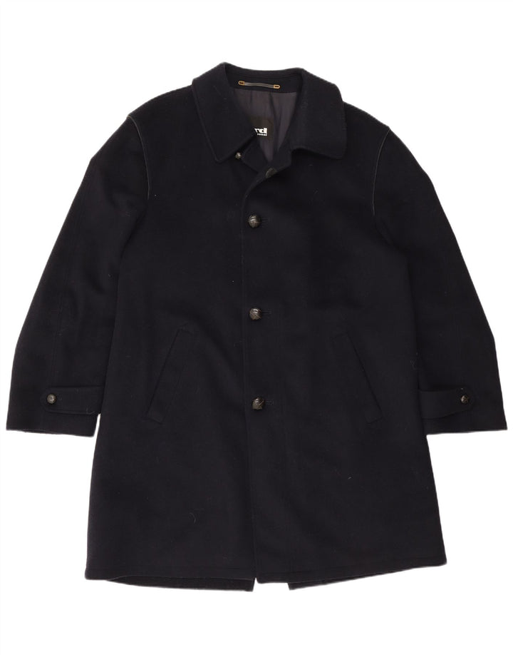 Lord Mens Overcoat IT 50 Grande Lã Azul Marinho