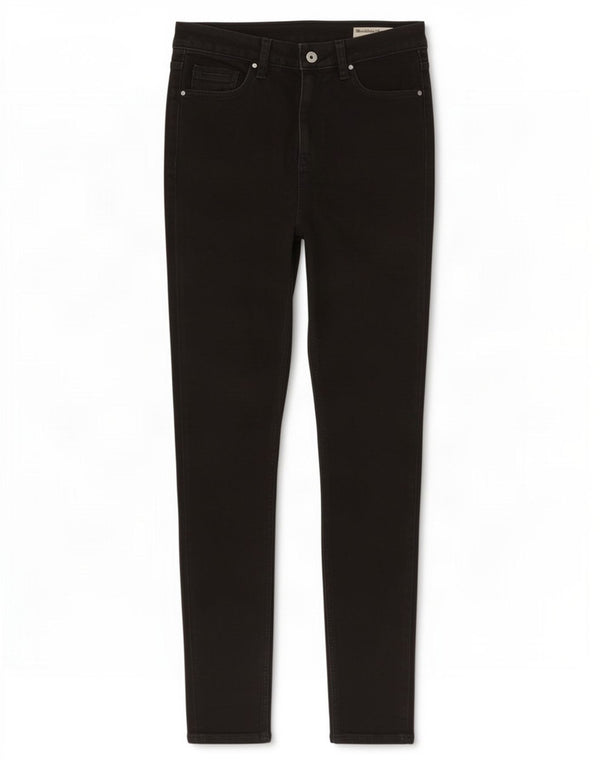 Marks & Spencer Ivy Skinny Jeans Feminino Reino Unido 10 Pequeno W27 L28 Algodão Preto