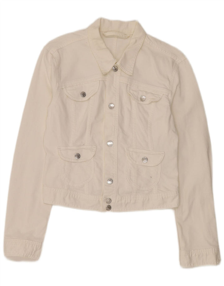 Jaqueta jeans feminina PEPE Jeans Crop UK 12 algodão branco médio