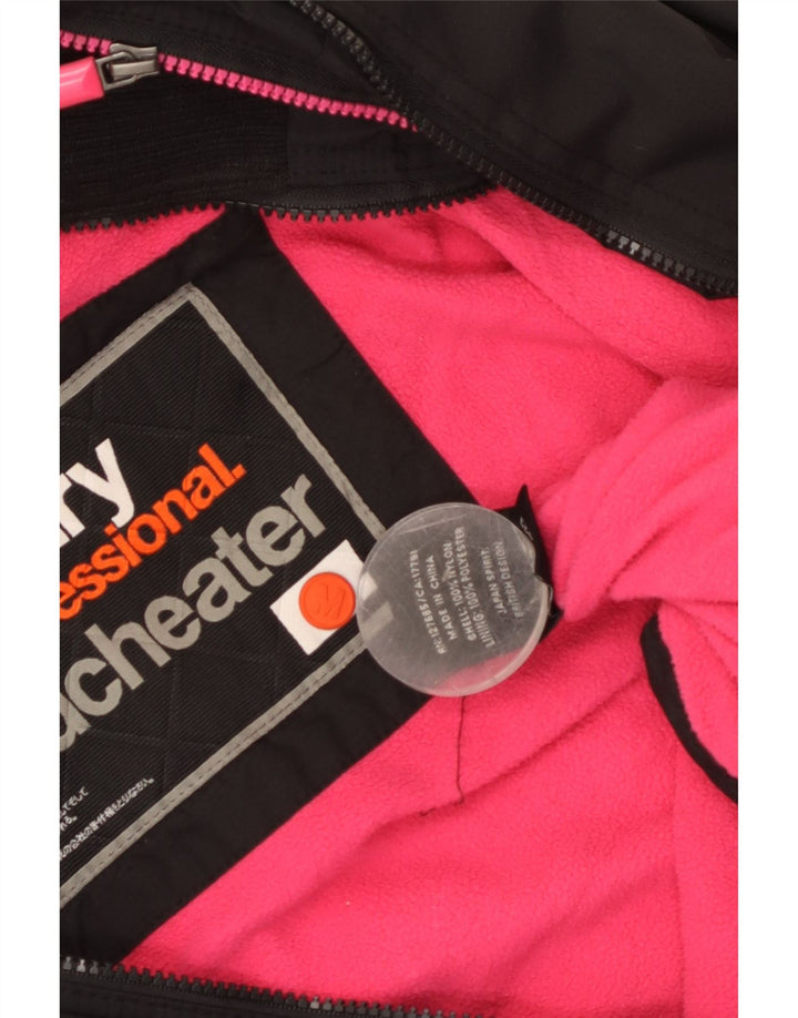 Jaqueta corta-vento feminina Superdry UK 14 médio preto