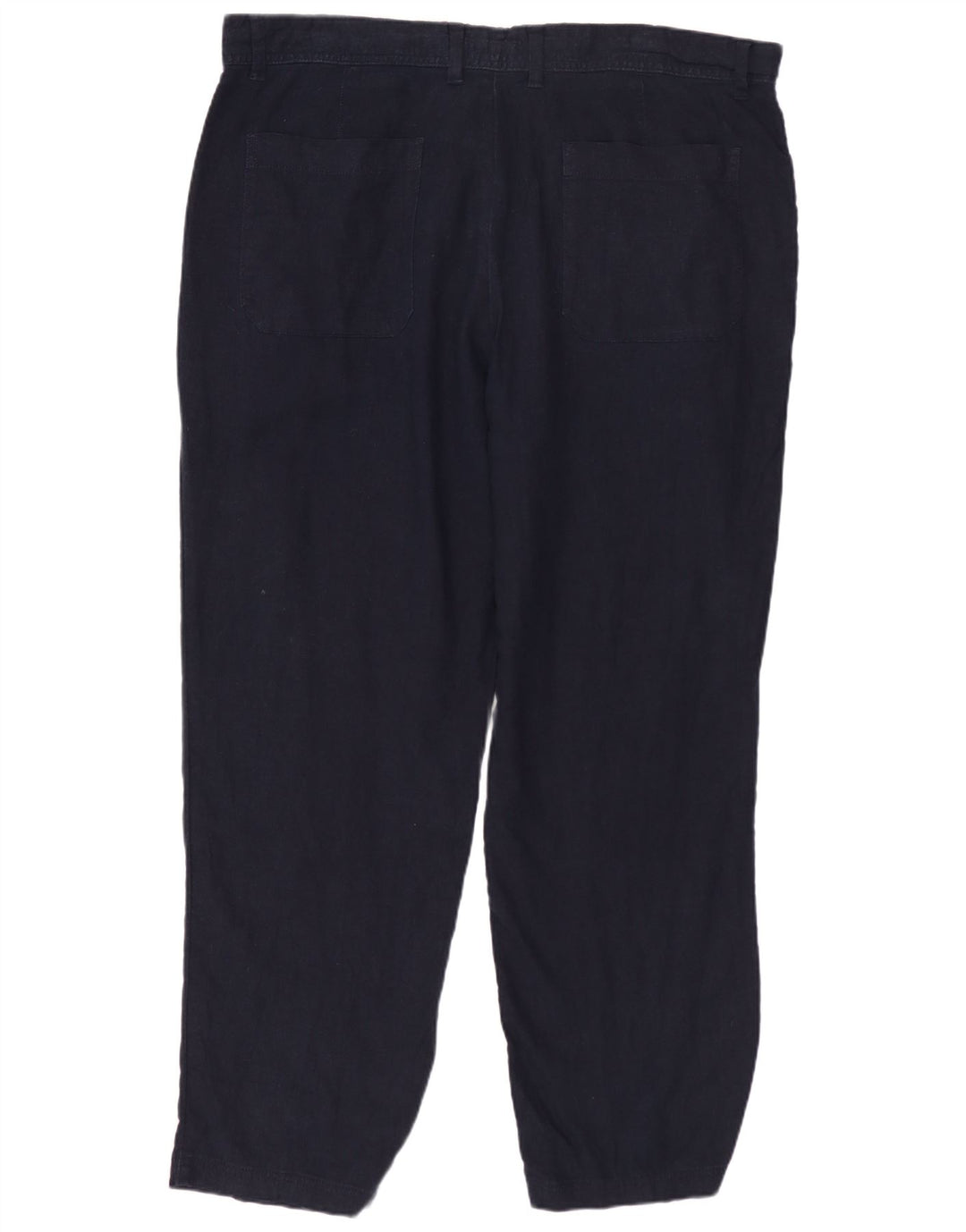 Calça chino masculina MARKS & SPENCER regular fit W38 L29 linho azul marinho