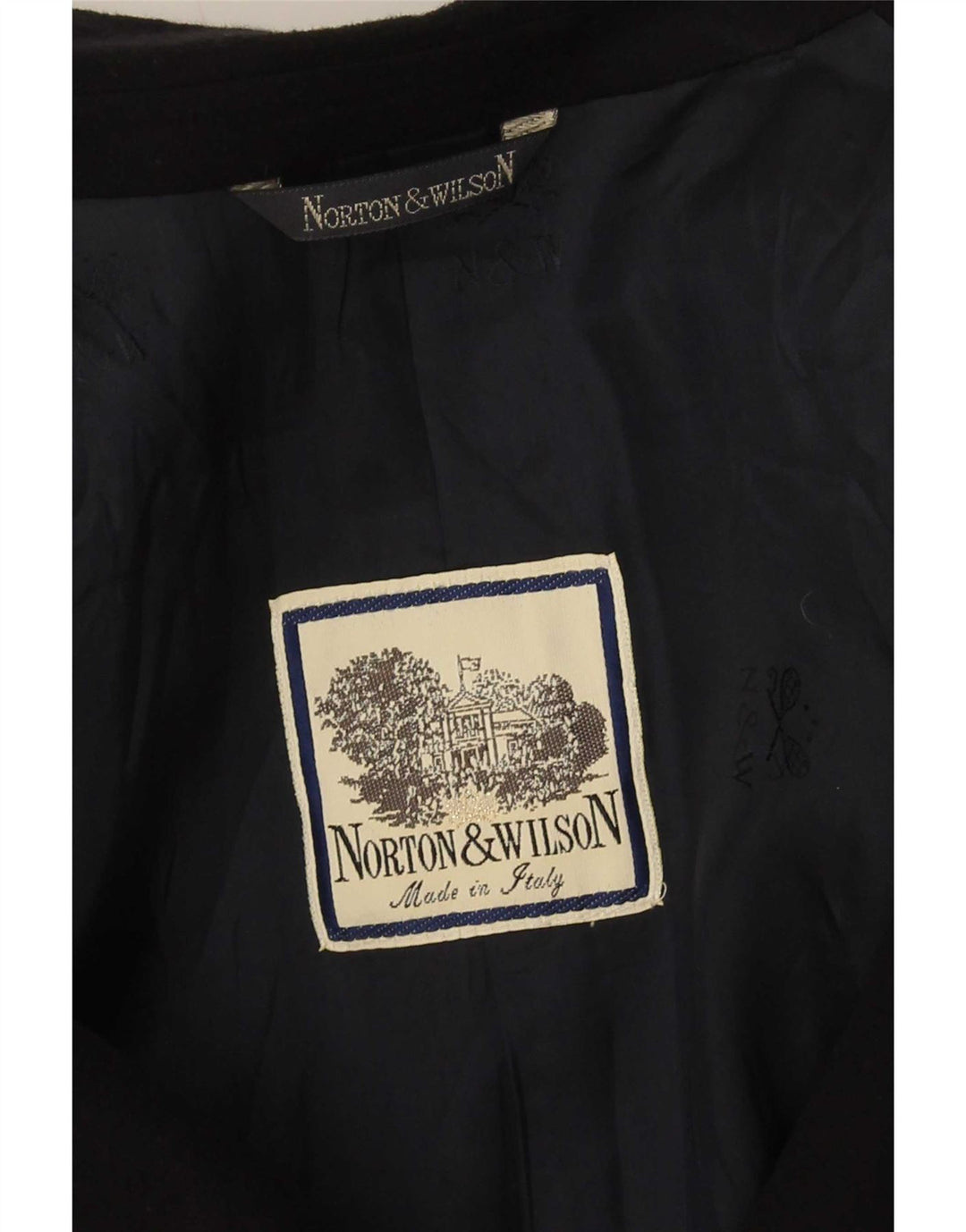 Jaqueta blazer feminina Norton & Wilson com peito duplo UK 16 grande preta