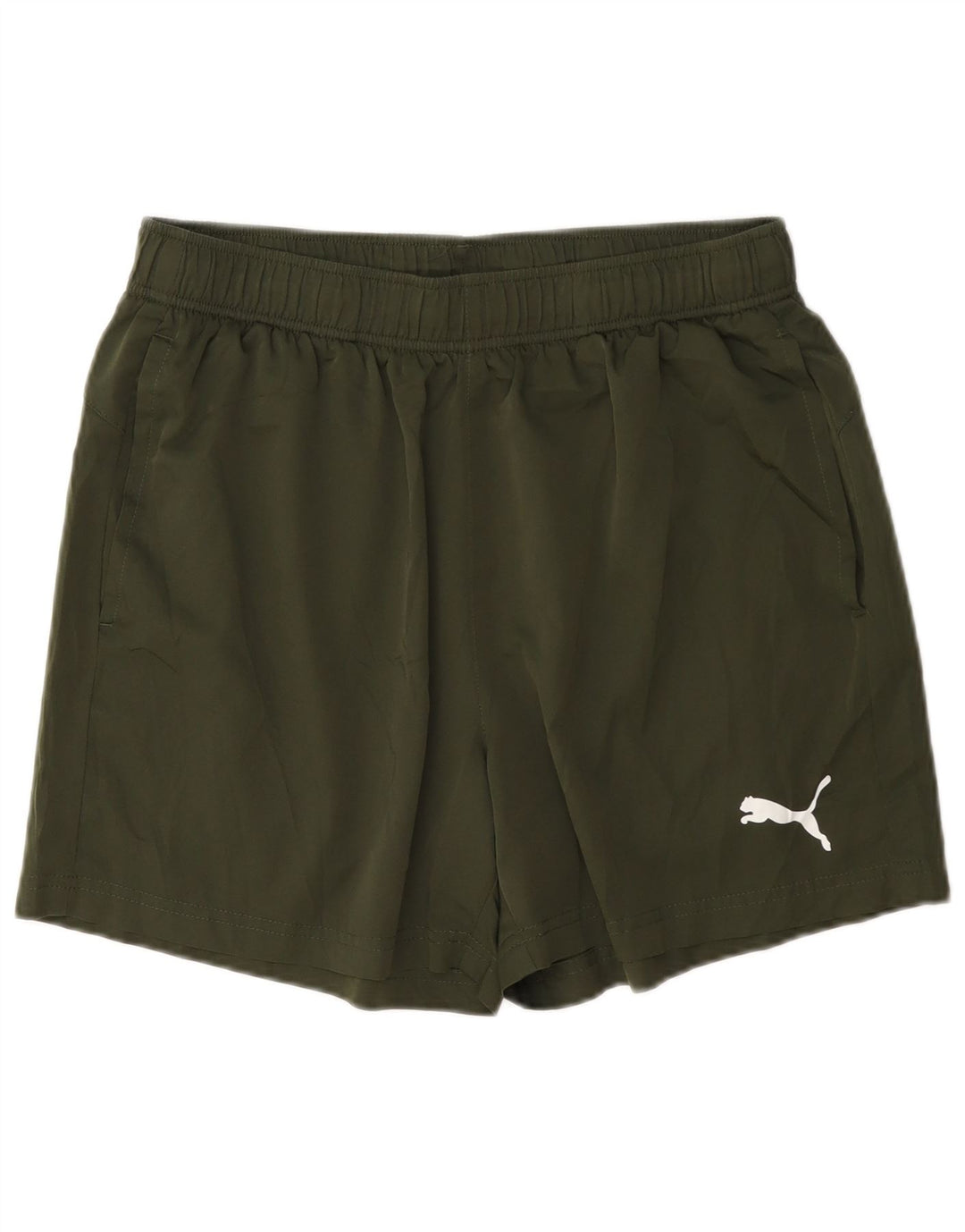 Shorts esportivos masculinos Puma grande poliéster cáqui