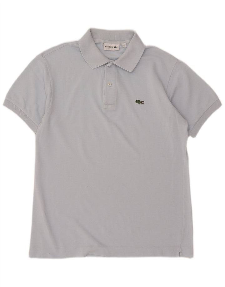 LACOSTE Mens Classic Fit Polo Shirt Size 4 Medium Blue Cotton