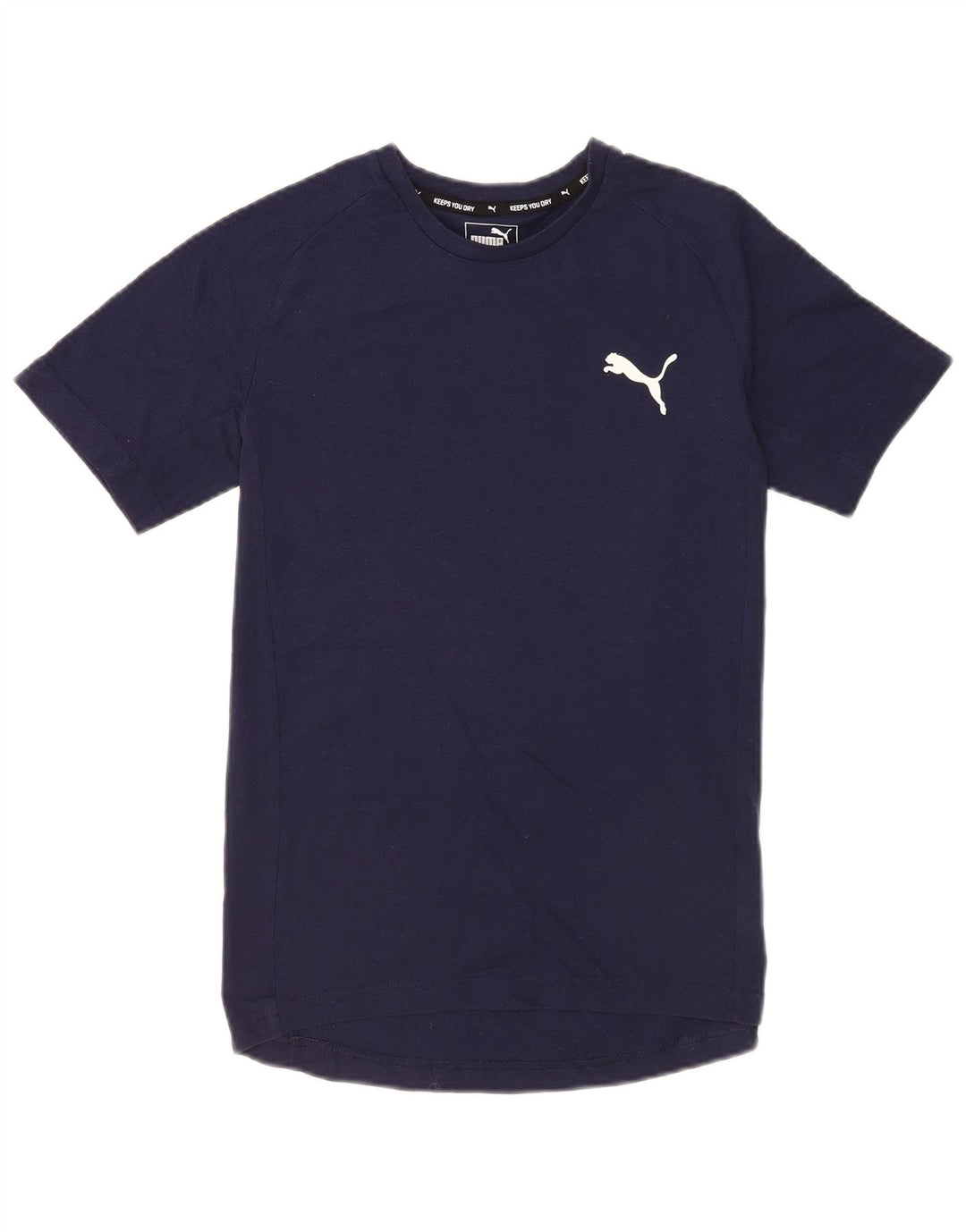 Puma Camiseta Masculina Top Médio Algodão Azul Marinho