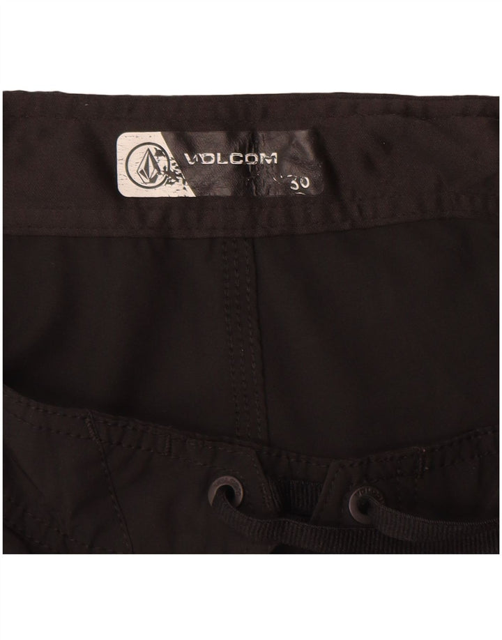 Shorts de natação masculino Volcom médio preto