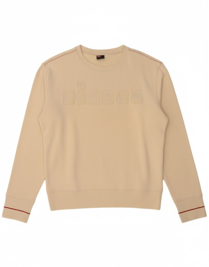 Suéter gráfico feminino DIESEL UK 18 XL algodão bege