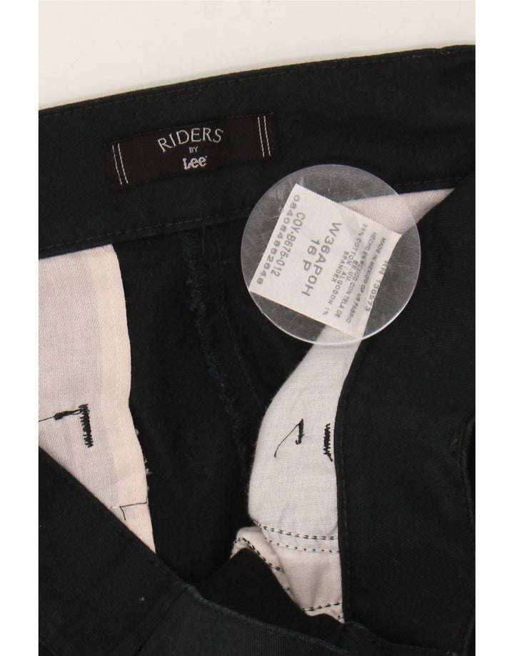 LEE Womens Riders Straight Casual Trousers W36 L29 Black Cotton Vintage Lee and Second-Hand Lee from Messina Hembry 