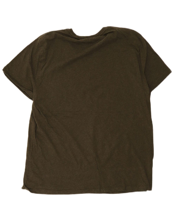 Polo Ralph Lauren Mens Camiseta Slim Fit Personalizada Top 2XL Algodão Cáqui