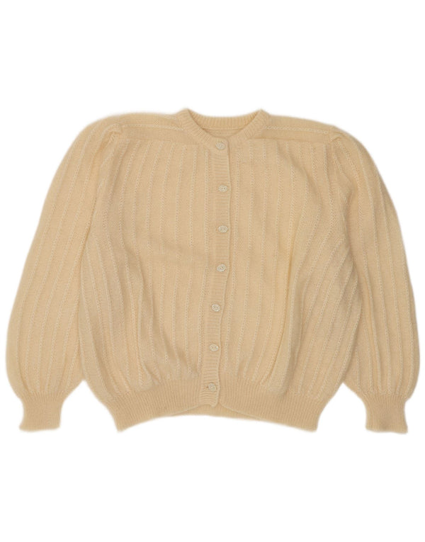 Suéter Cardigan Feminino Vintage UK 18 XL Bege