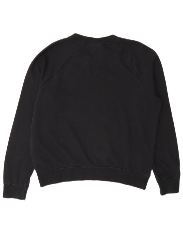 Nike feminino oversized moletom jumper reino unido 10 pequeno algodão preto