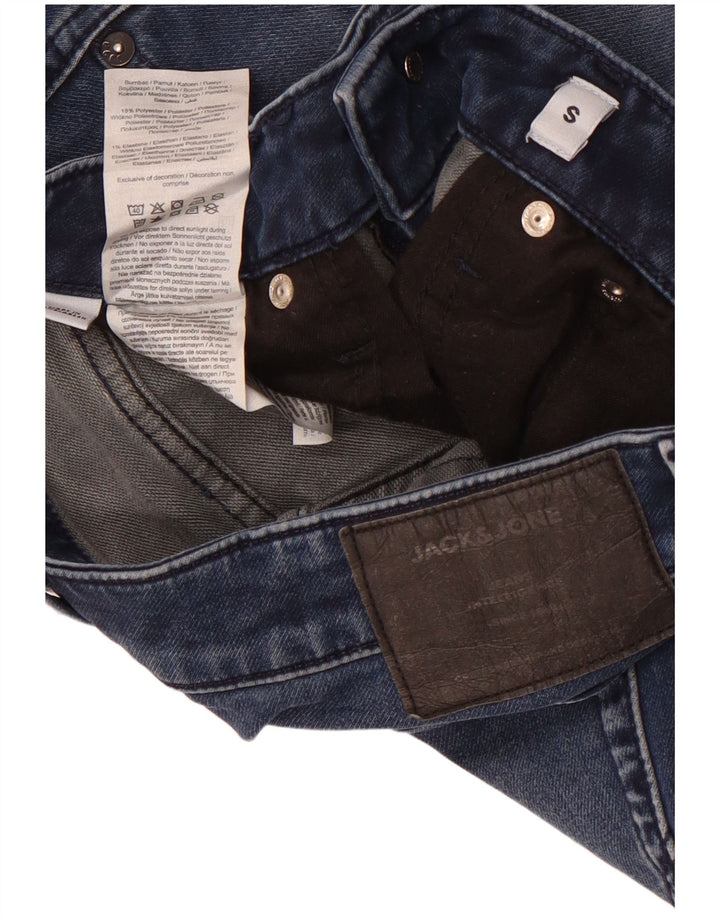 Shorts jeans masculino Jack & Jones pequeno W29 algodão azul