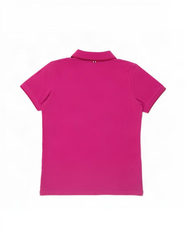 Camisa polo feminina Napapijri UK 14 médio algodão rosa