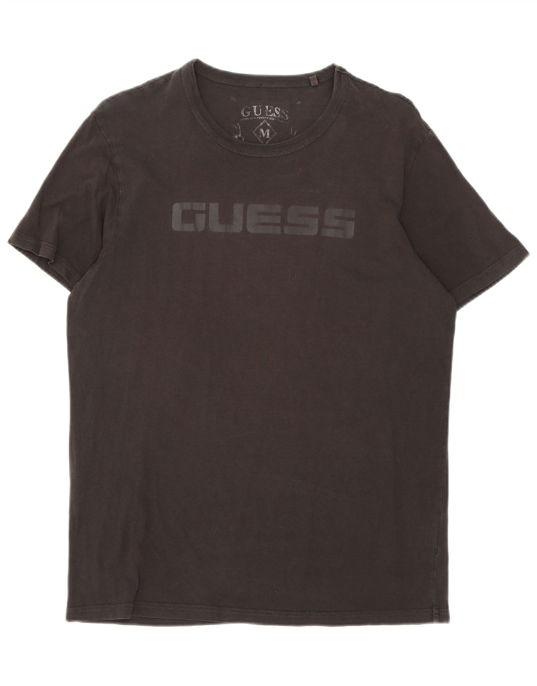 Guess Camiseta masculina gráfica Top médio algodão preto