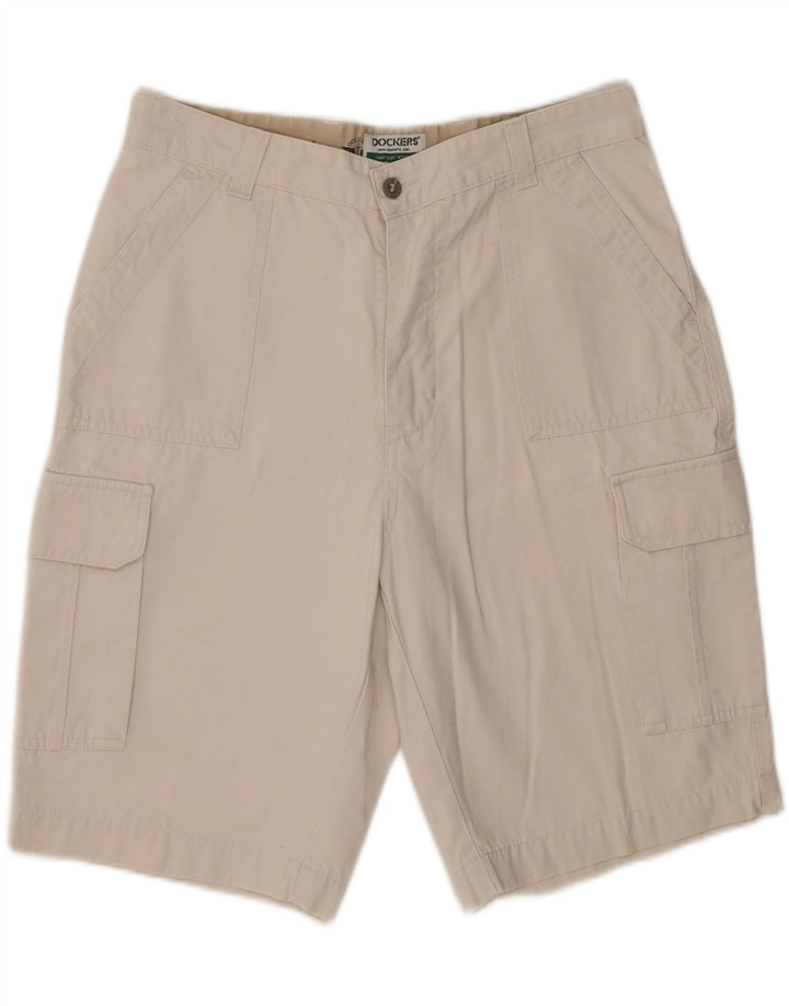 Shorts cargo feminino Dockers W33 médio off white algodão