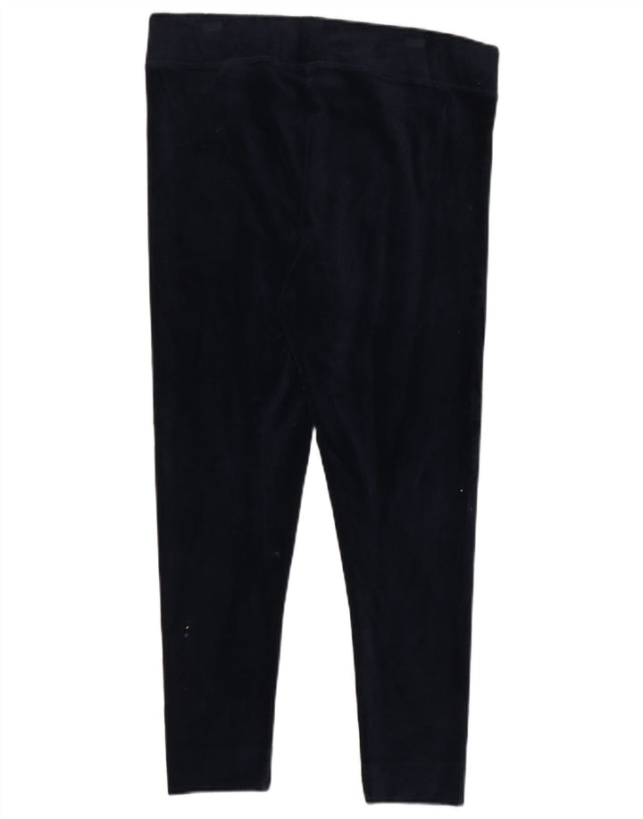 Leggings femininas Marks & Spencer Reino Unido 16 grande algodão azul marinho