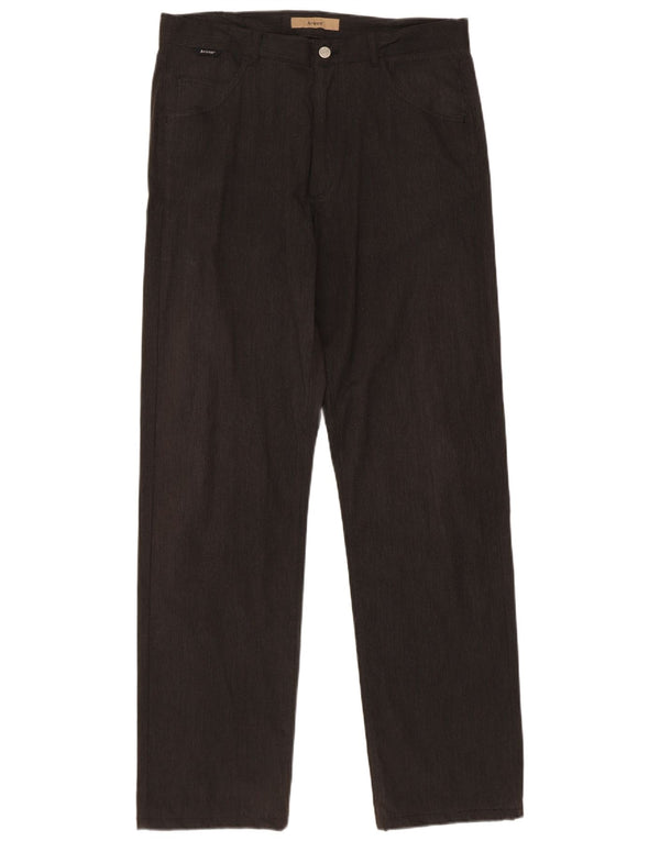 Calça chino reta masculina Avirex W33 L33 algodão preto