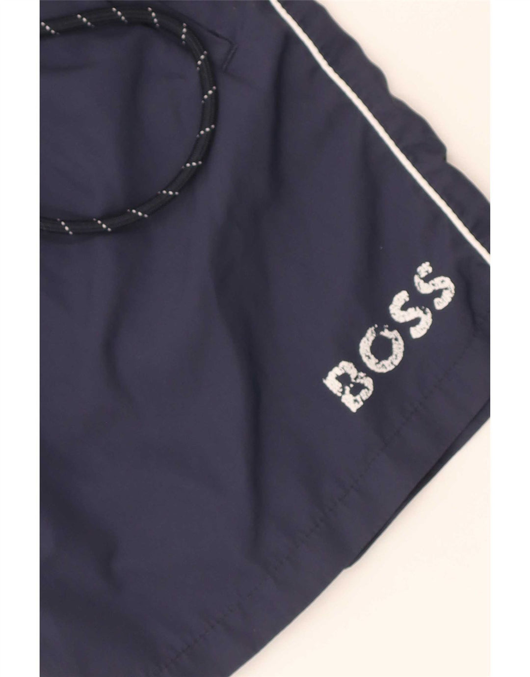 Hugo Boss Mens Graphic Sport Shorts Grande Poliéster Azul Marinho