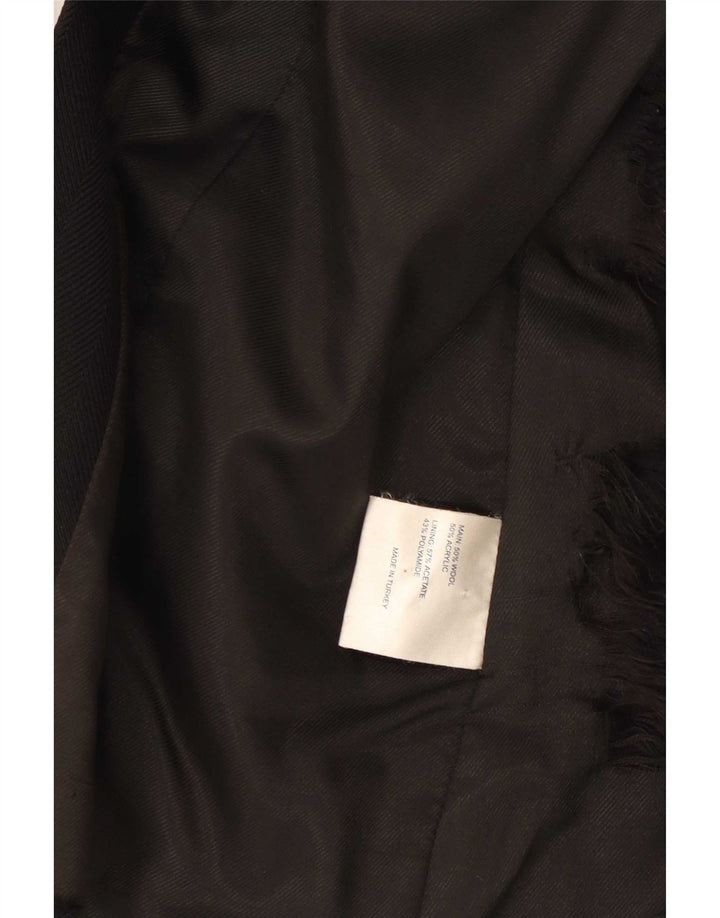 Sobretudo feminino Karen Millen UK 8 pequeno lã preta