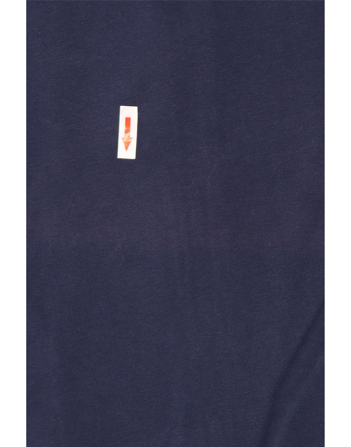 Energie Jaqueta masculina de agasalho pequeno algodão colorblock azul marinho